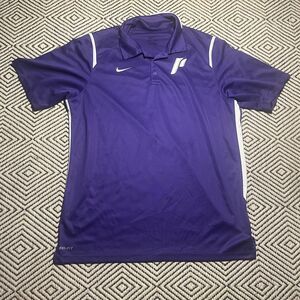 Nike DriFit Purple ShortSleeve Polo Shirt White Portland University Pilots L